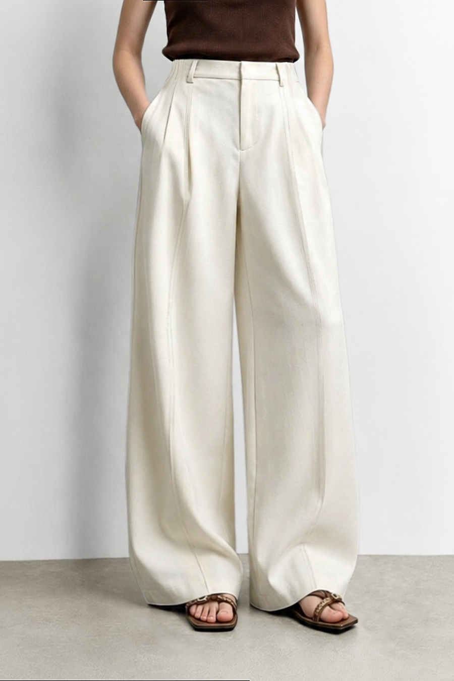 Lyocell Cotton Casual Pants | AMII