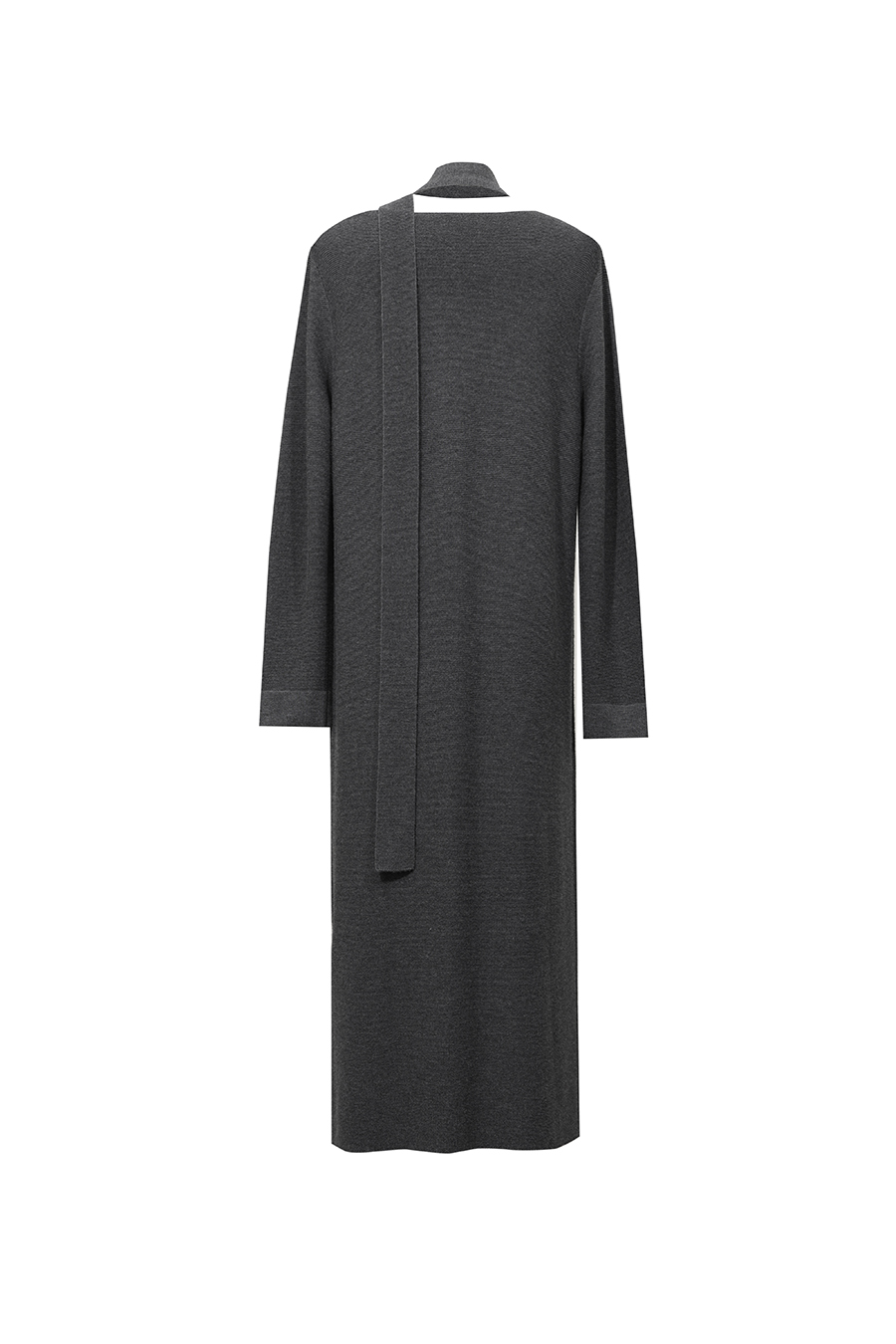 V-Neck Belted Dress|AMII