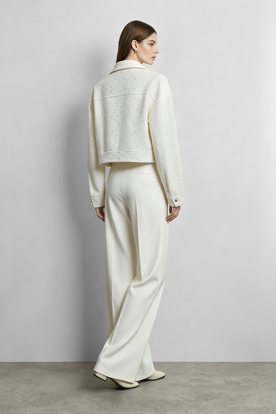 Wool Sequin Chanel-Style Jacket|AMII