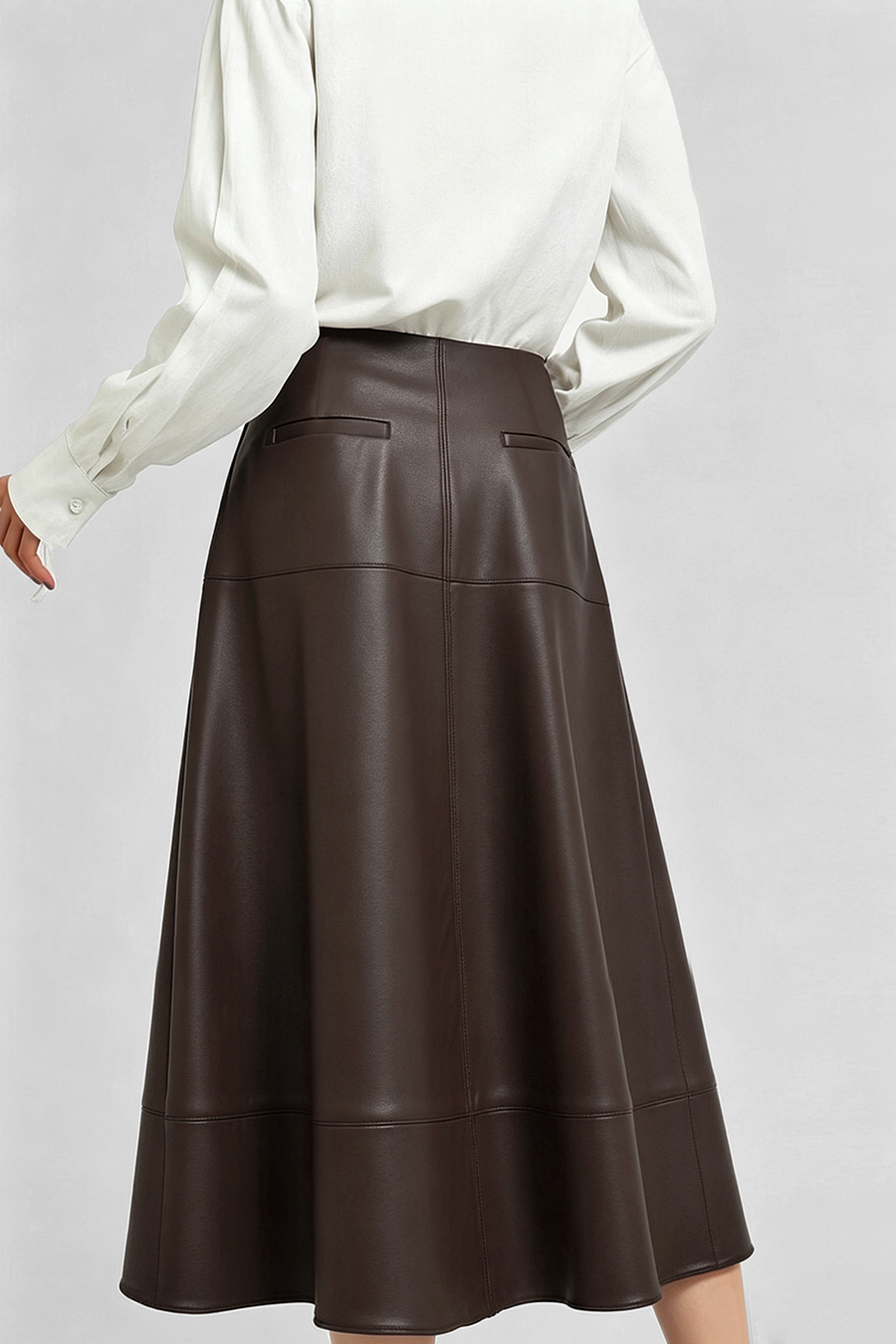 Faux Leather Skirt | AMII