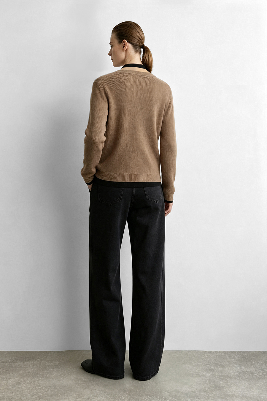 Faux‑Two‑Piece Cardigan|AMII