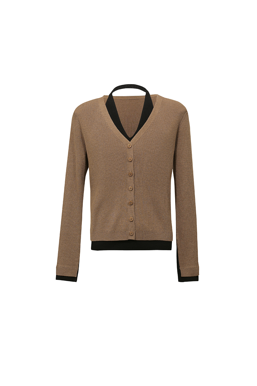 Faux‑Two‑Piece Cardigan|AMII