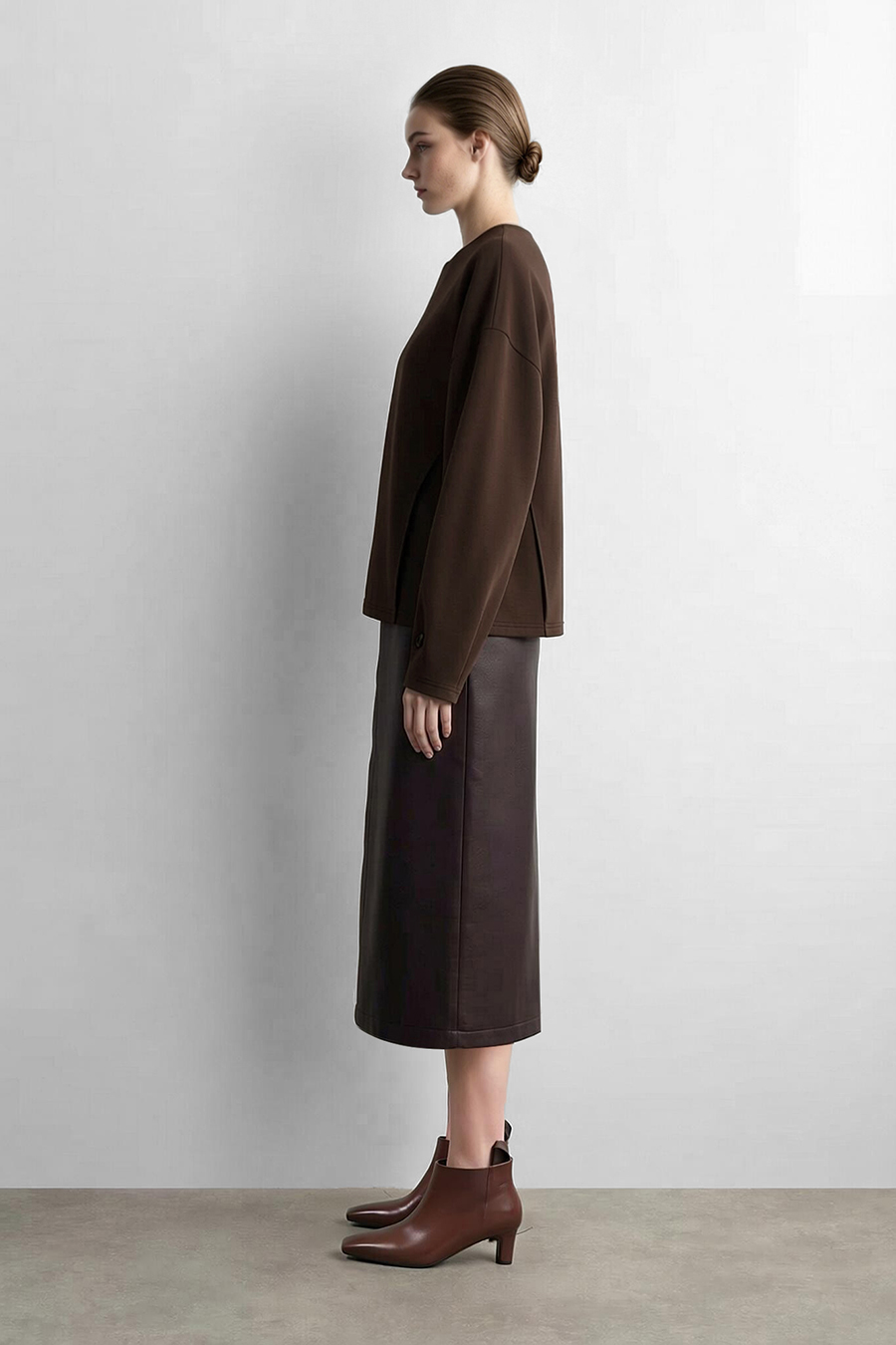 Cocoon Shape Air Layer Sweatshirt | AMII