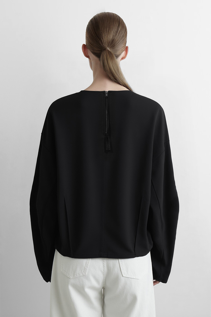 Cocoon Shape Air Layer Sweatshirt | AMII