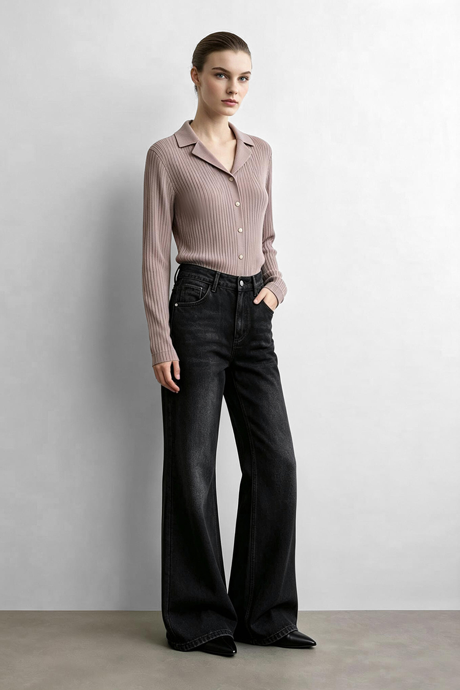 Cotton Flare Jeans | AMII