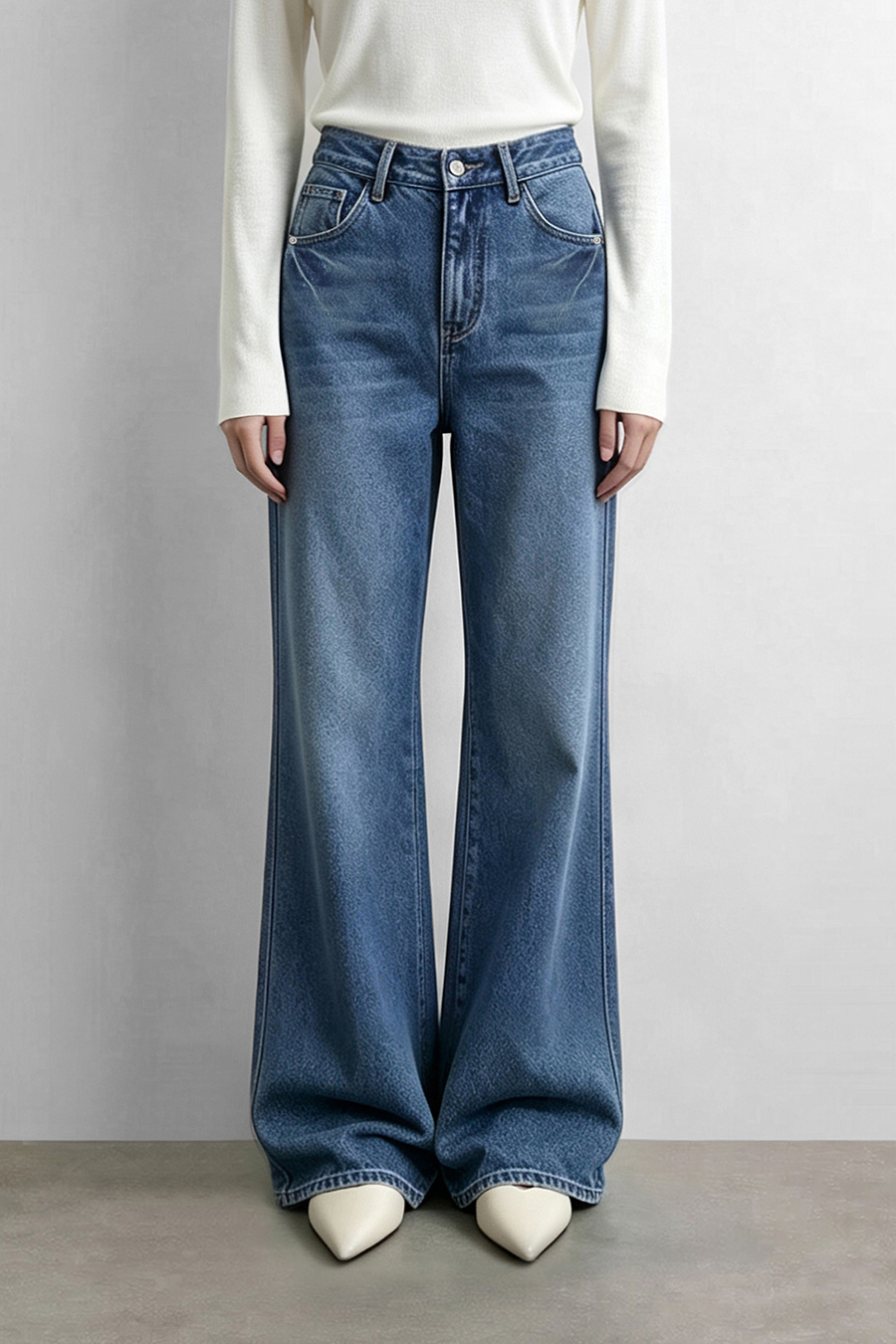 Cotton Flare Jeans | AMII