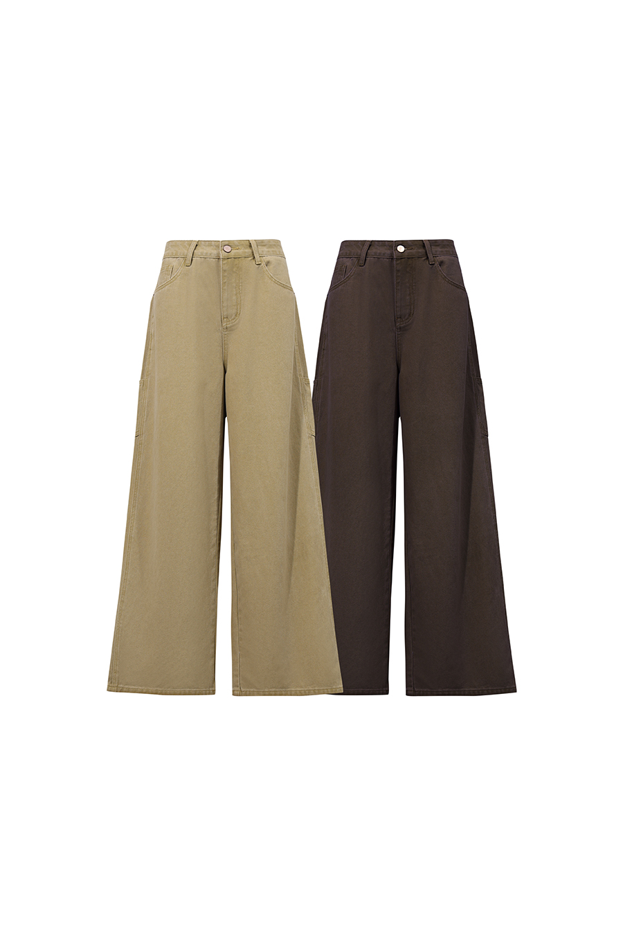 100% Cotton Wide Leg Jeans | AMII
