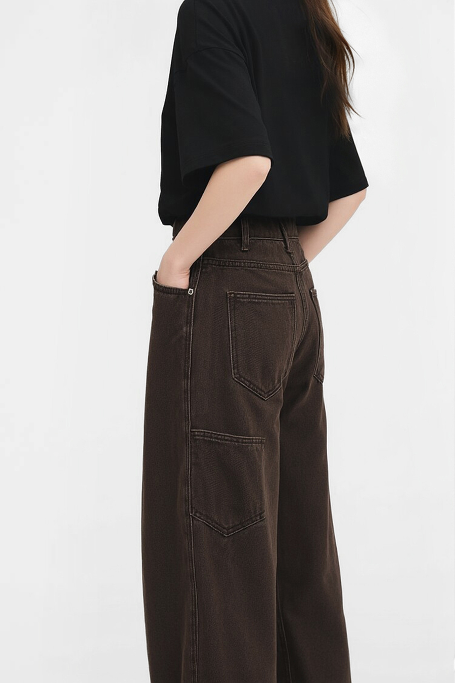 100% Cotton Wide Leg Jeans | AMII