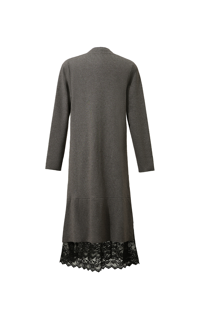 Lace Panel Knit Dress|AMII