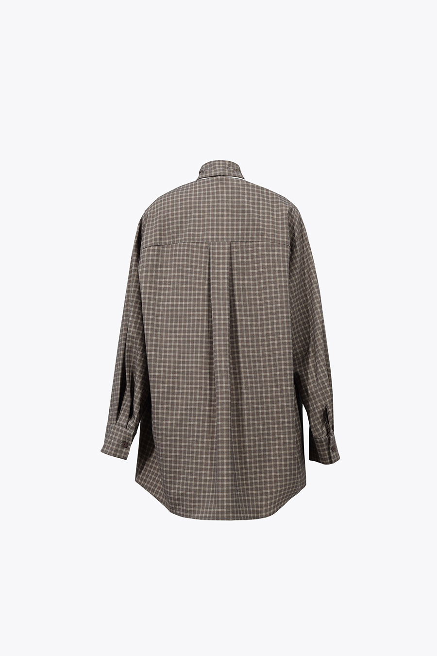 Plaid Shirt with Detachable Sash | AMII