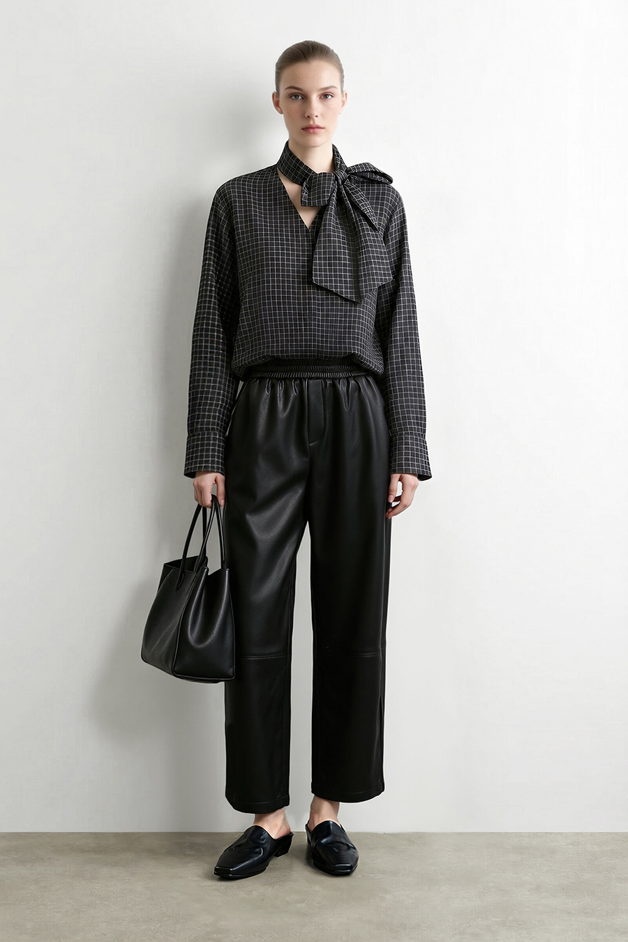 Plaid Shirt with Detachable Sash | AMII