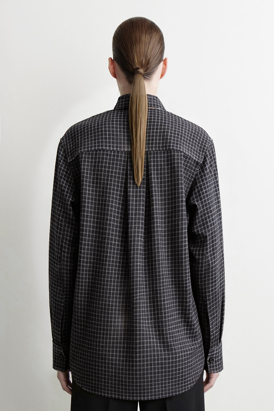 Plaid Shirt with Detachable Sash | AMII