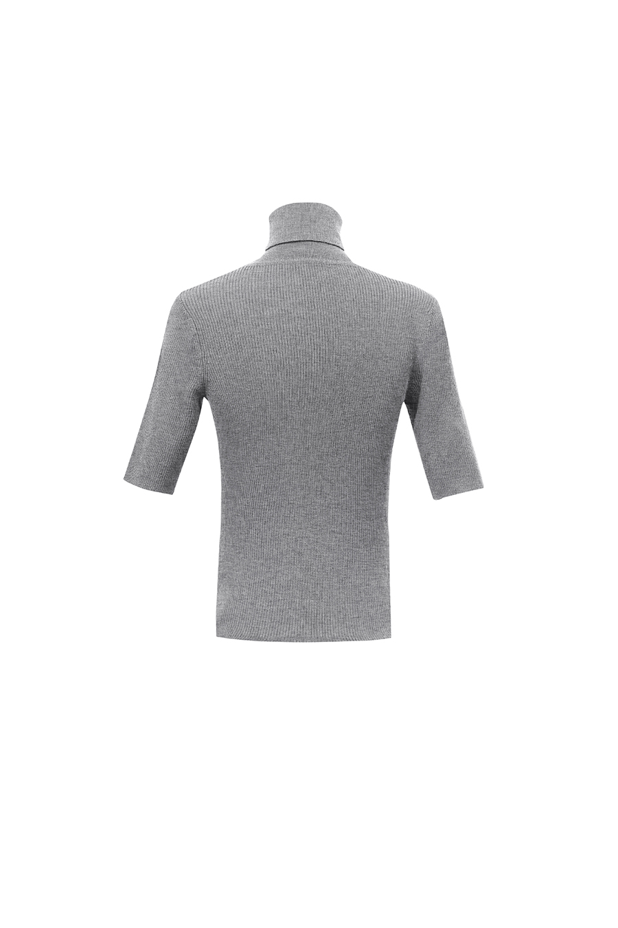 Mock Neck Elbow Sleeve Knit Top | AMII