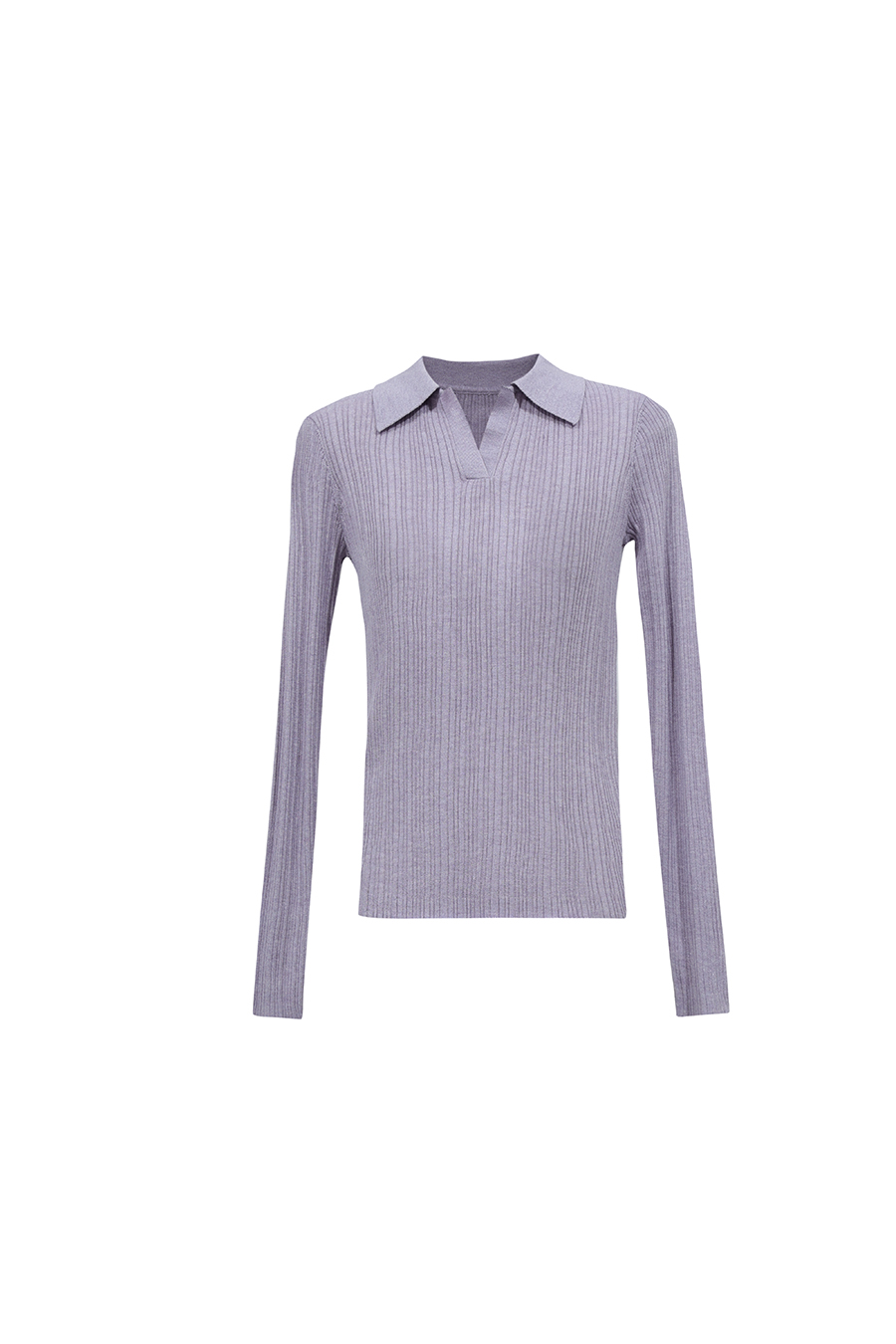 Lapel Lurex Knit Sweater | AMII