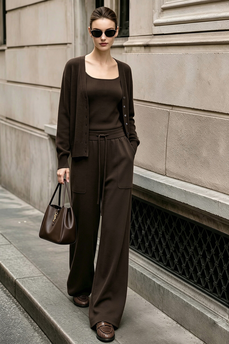 Versatile V-Neck Knit Cardigan | AMII