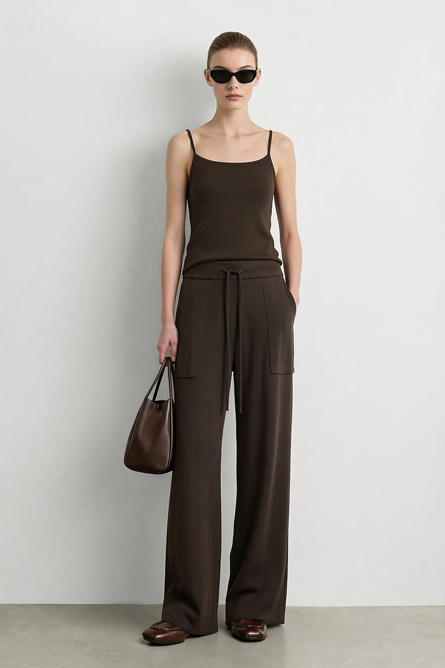 Versatile Rib V-Neck Knit Camisole | AMII