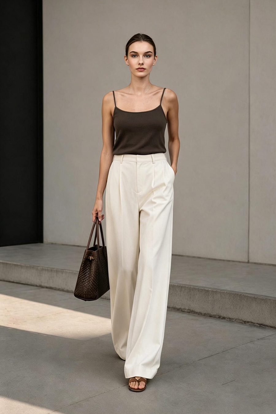 Versatile Rib V-Neck Knit Camisole | AMII