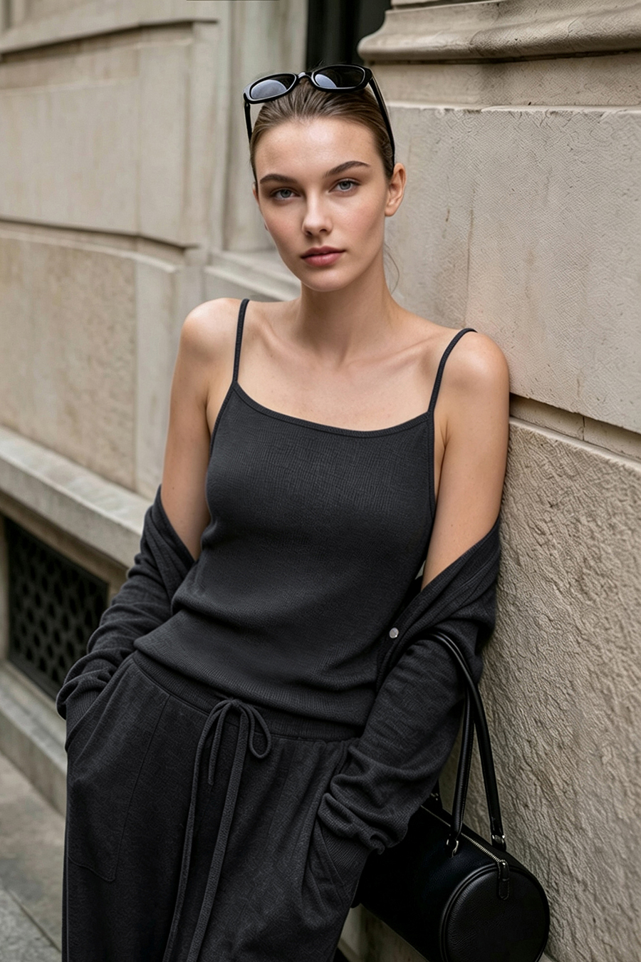 Versatile Rib V-Neck Knit Camisole | AMII