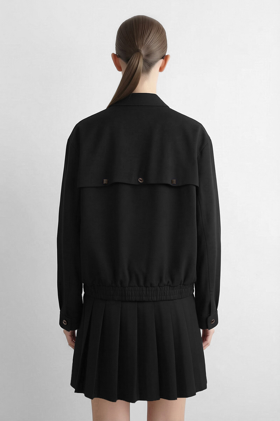 Baseball Collar Zip-Up Jacket|AMII