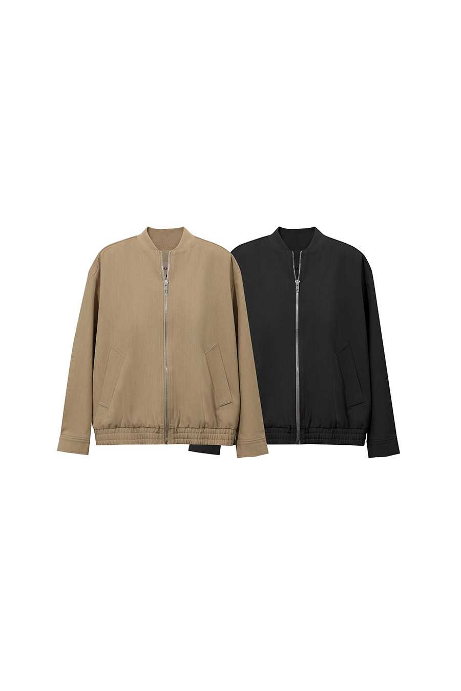 Baseball Collar Zip-Up Jacket|AMII