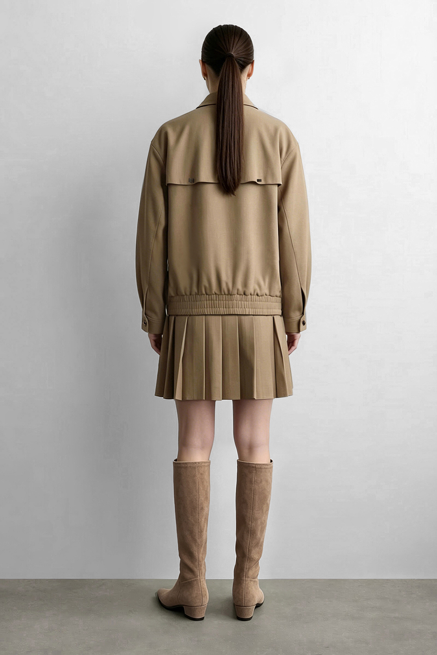 Baseball Collar Zip-Up Jacket|AMII