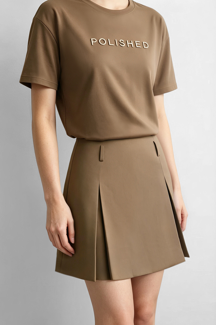 Box Pleat A-Line Skirt|AMII