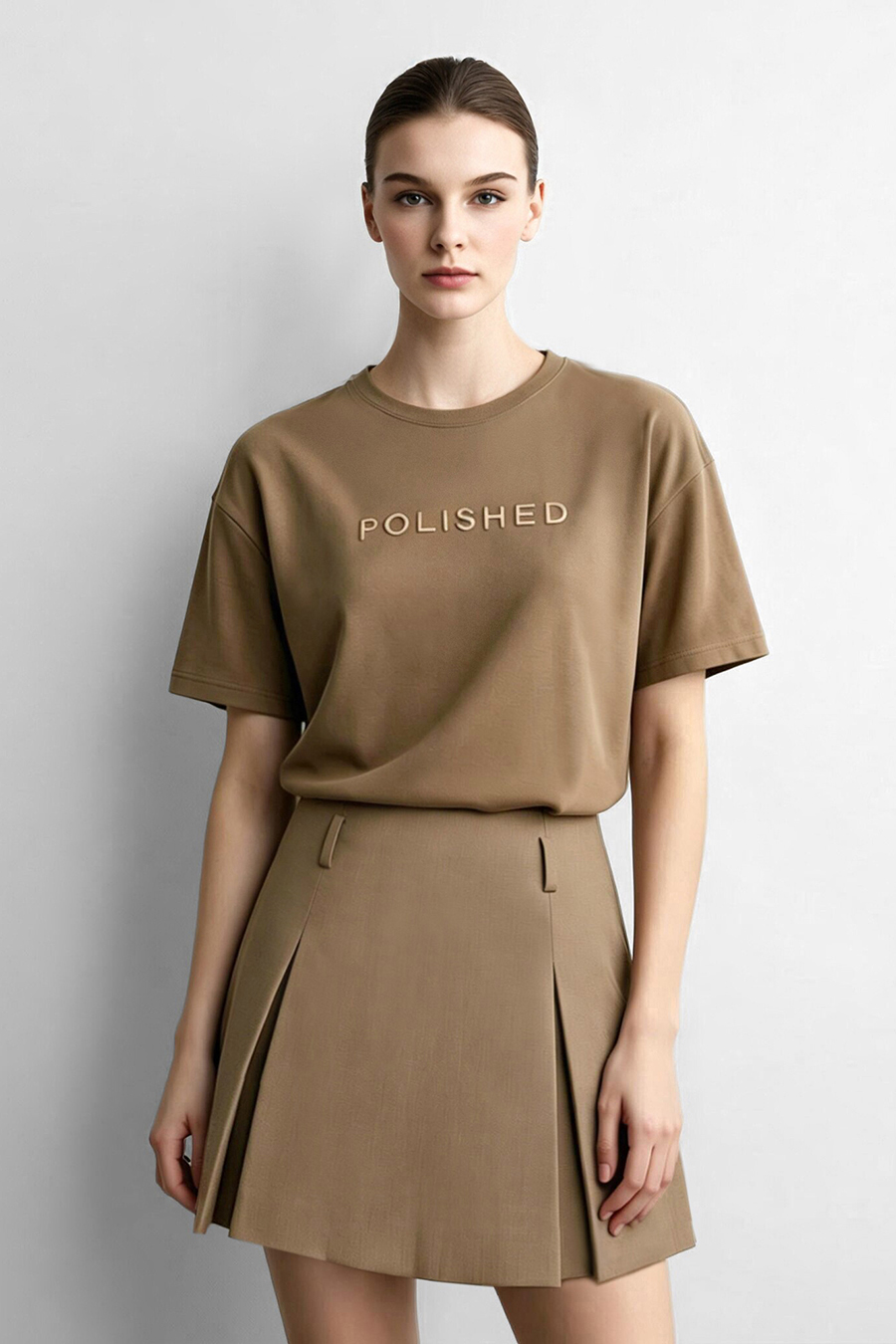 Box Pleat A-Line Skirt|AMII