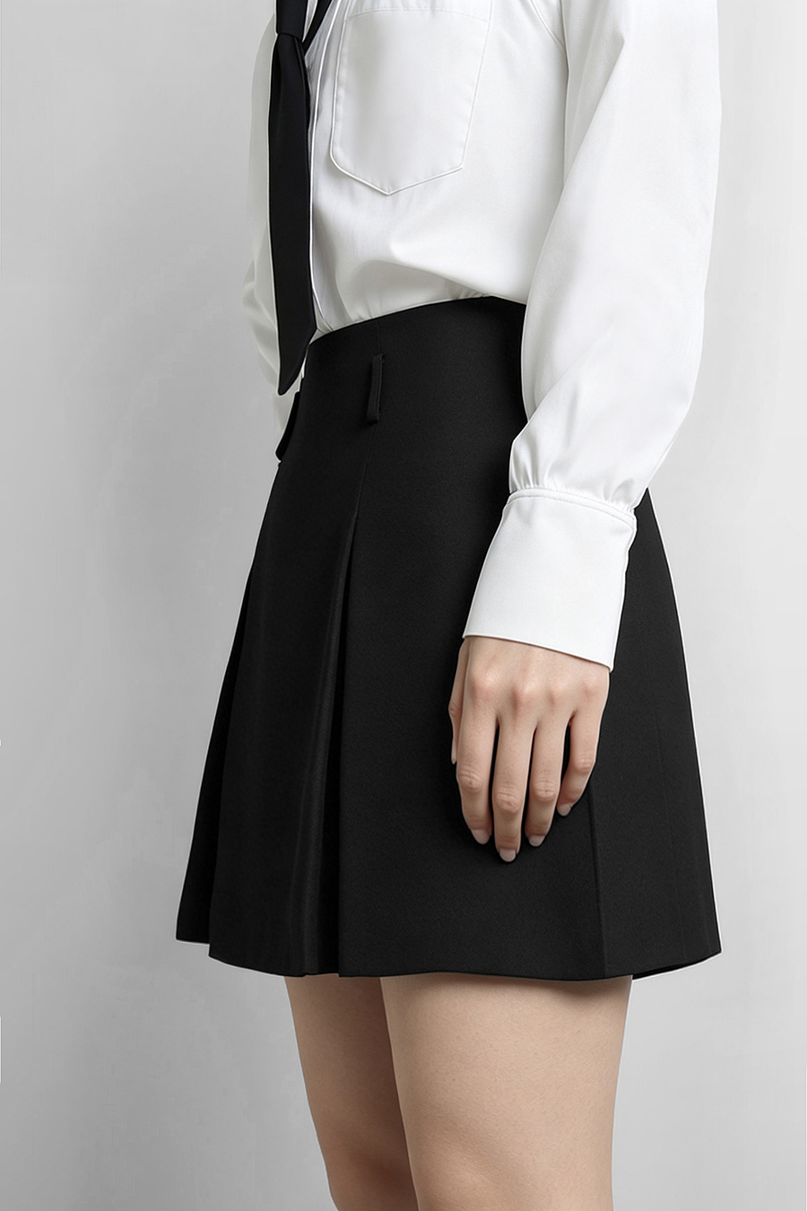 Box Pleat A-Line Skirt|AMII