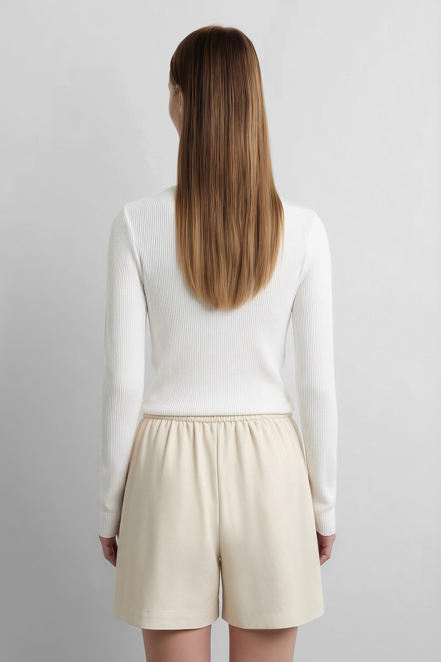Crew Neck Half Placket Sweater | AMII
