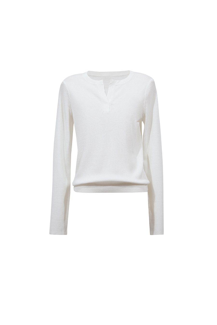Crew Neck Half Placket Sweater | AMII