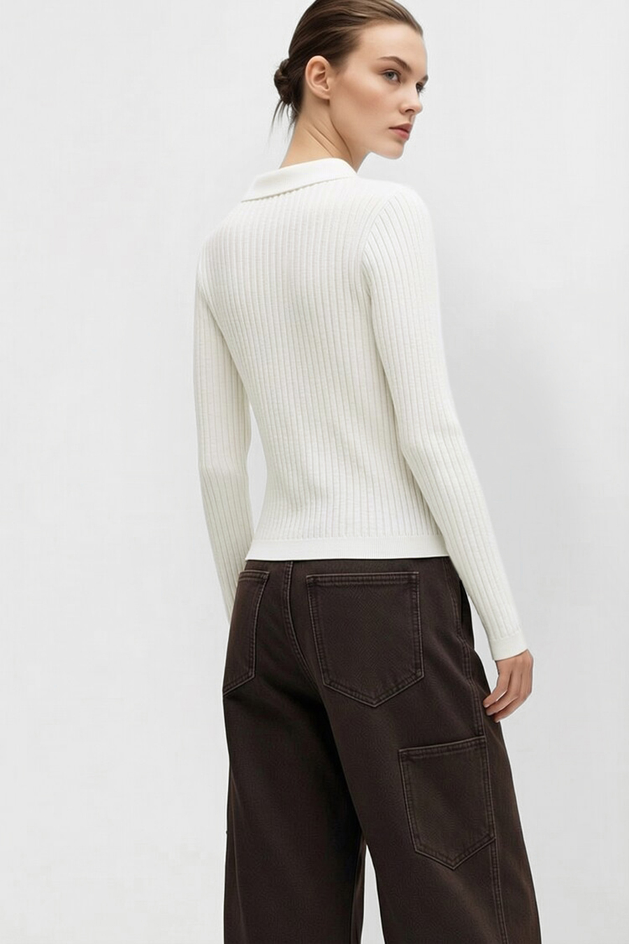 Lapel Collar Knit Cardigan | AMII