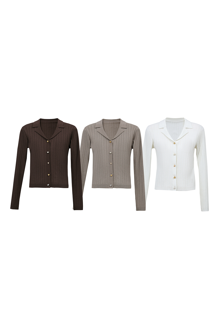Lapel Collar Knit Cardigan | AMII