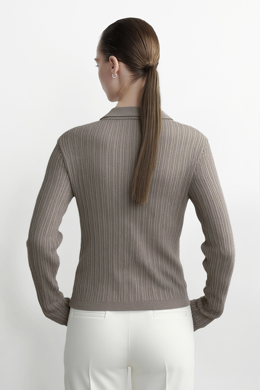 Lapel Collar Knit Cardigan | AMII