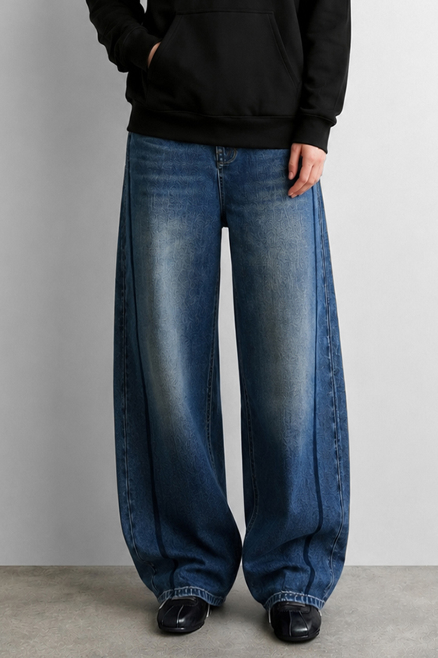 Contrast Wash Denim Pants | AMII