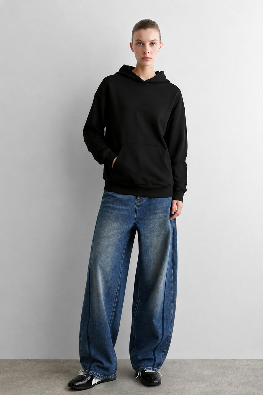 Contrast Wash Denim Pants | AMII