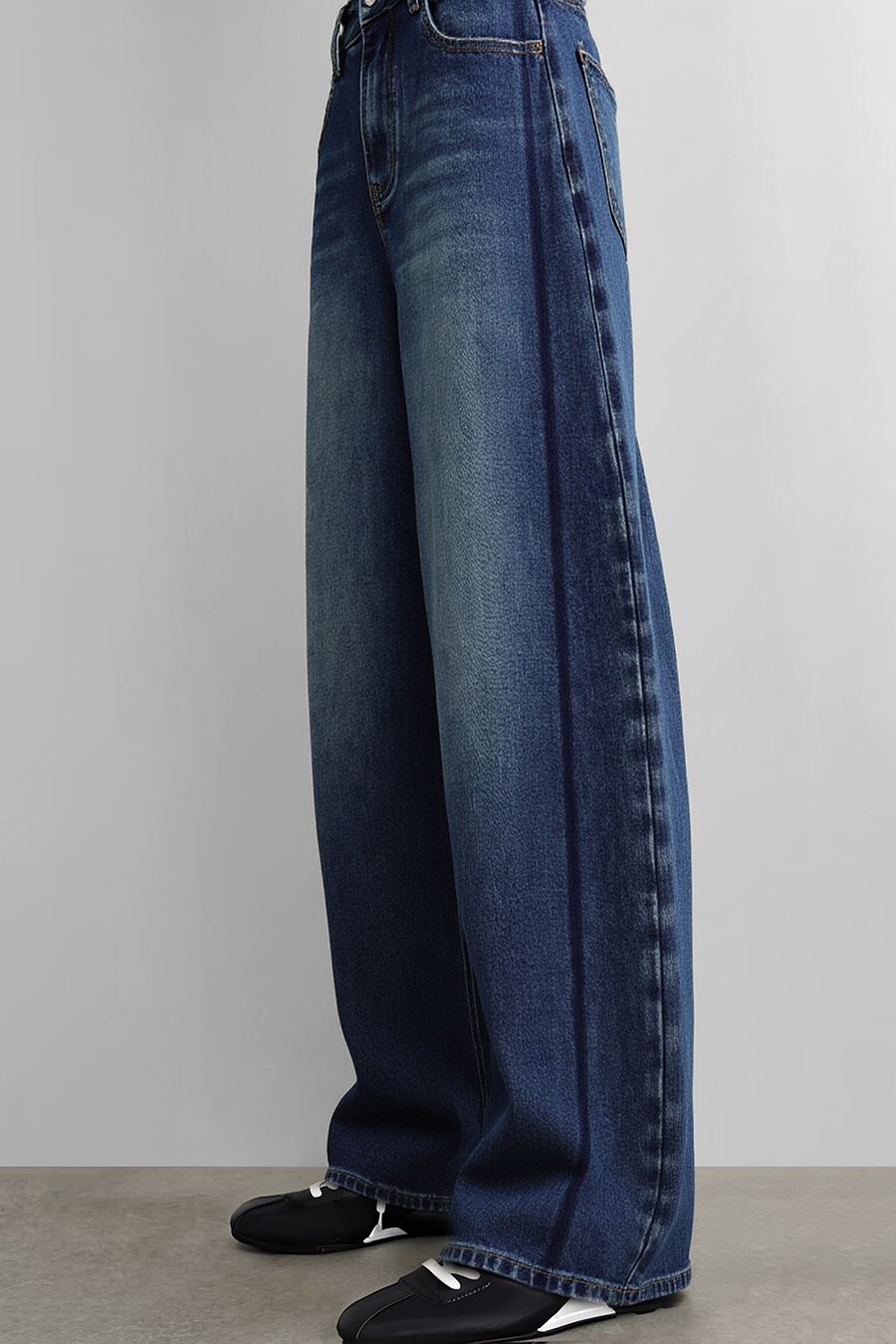 Contrast Wash Denim Pants | AMII