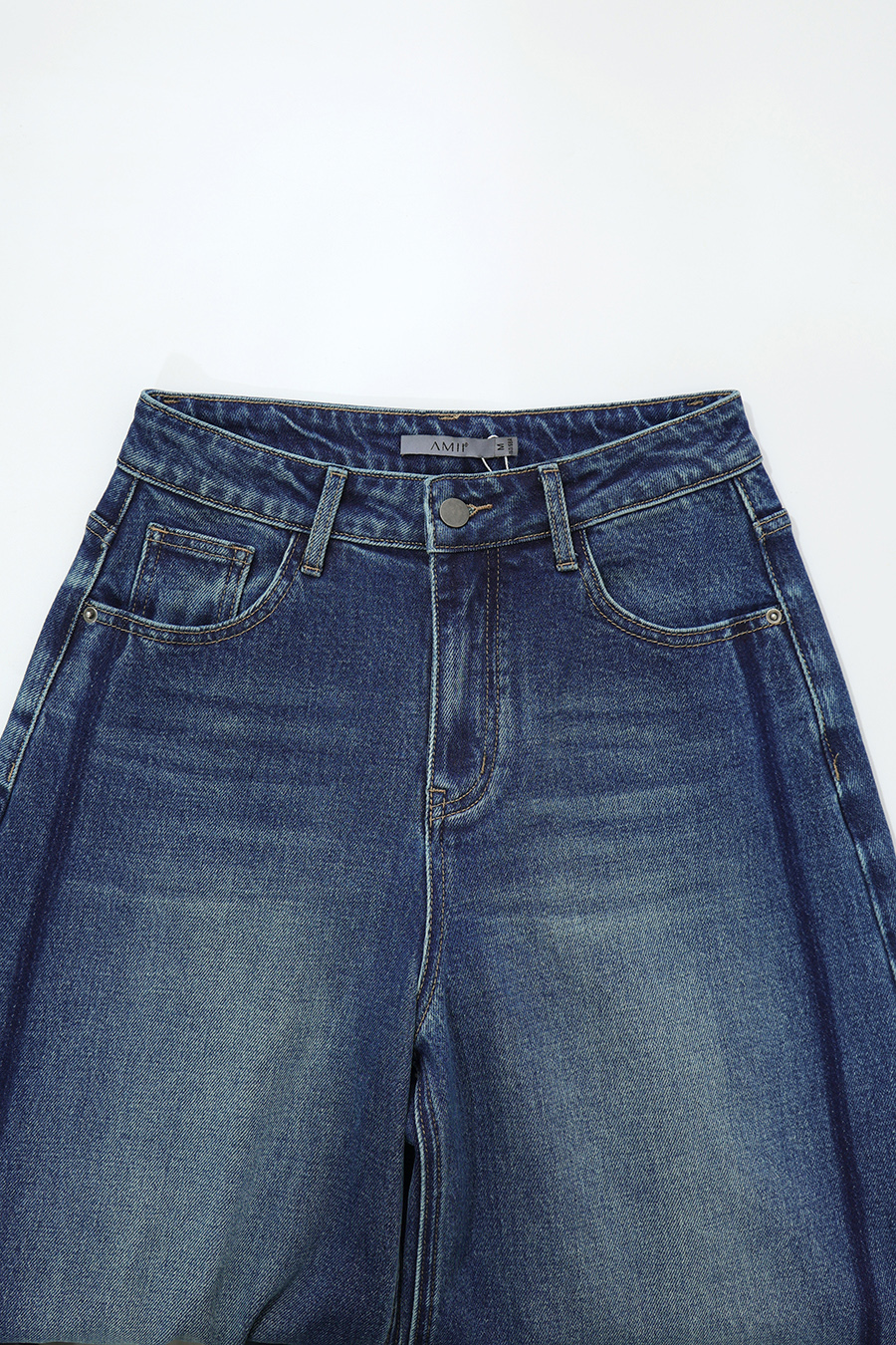Contrast Wash Denim Pants | AMII