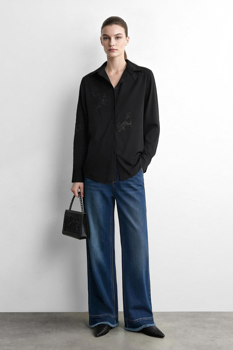 Cotton Flare Jeans | AMII