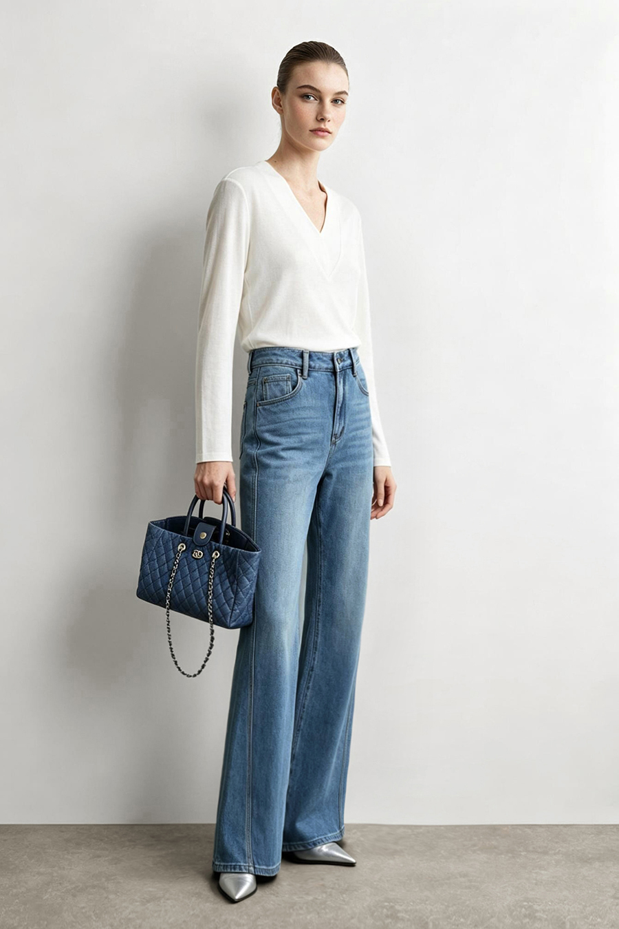 Cotton Flare Jeans | AMII