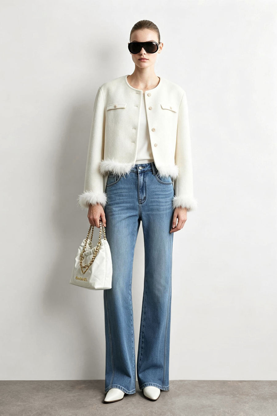 Cotton Flare Jeans | AMII