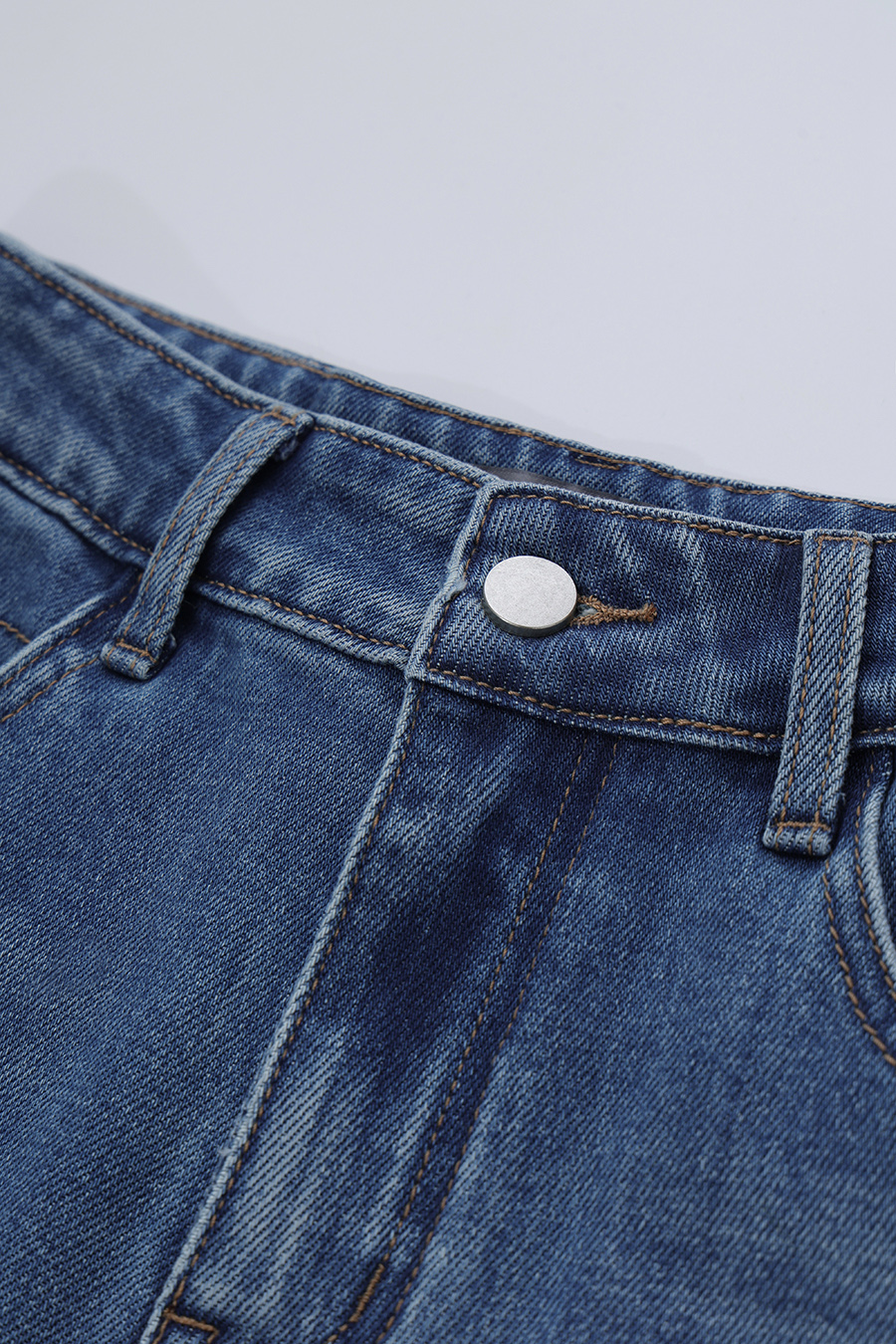 Cotton Straight Leg Jeans | AMII