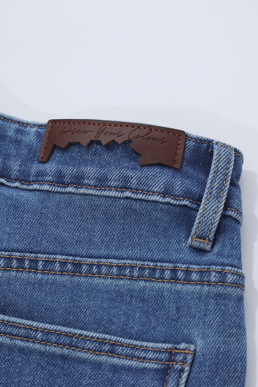Cotton Straight Leg Jeans | AMII
