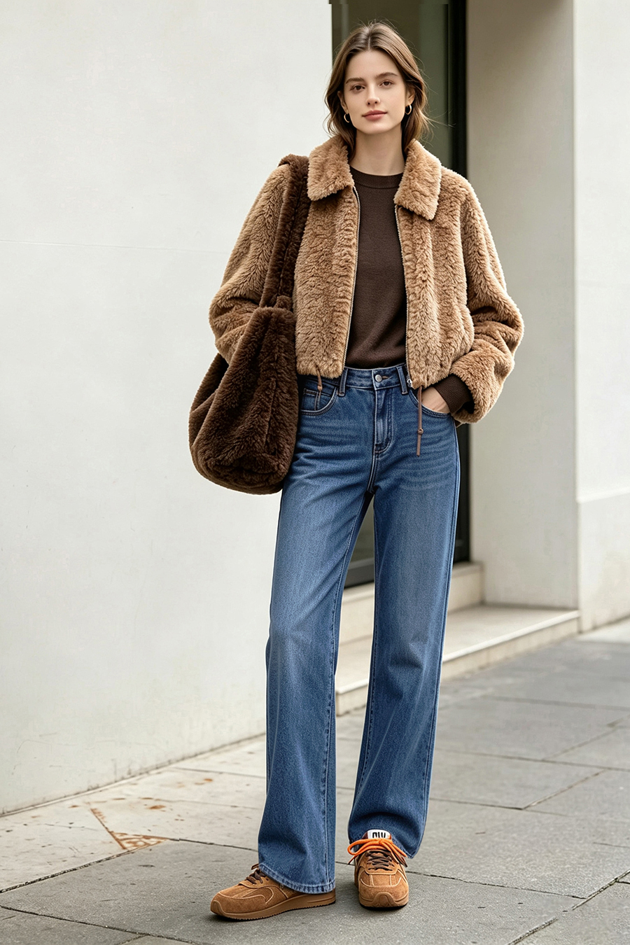 Cotton Straight Leg Jeans | AMII