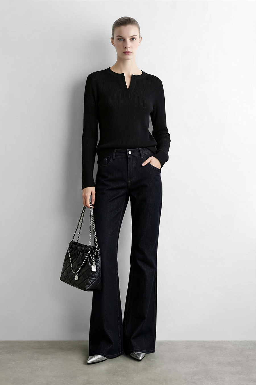 Cotton Flare Jeans | AMII