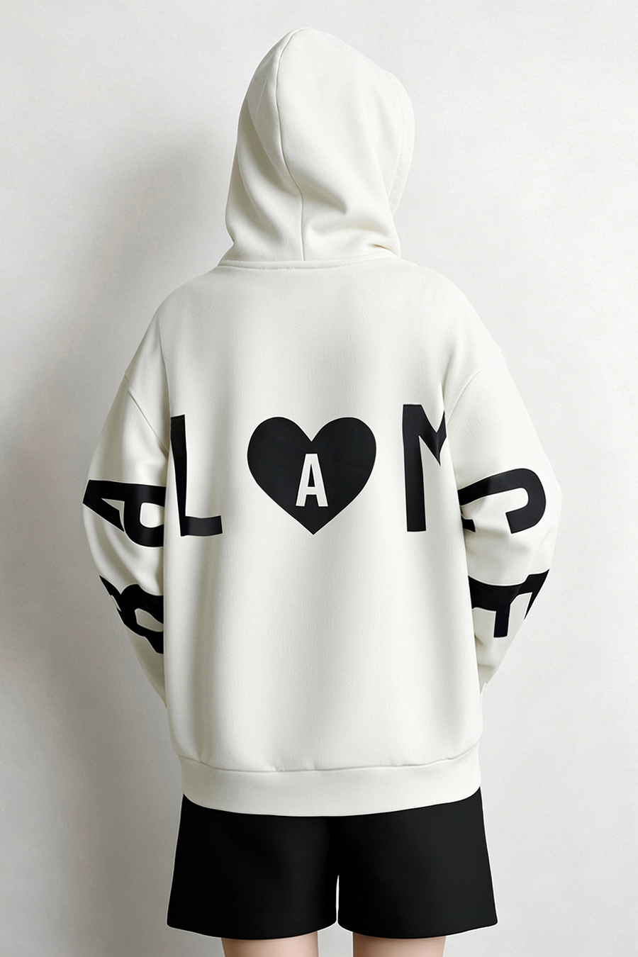 Letter Print Hoodie|AMII