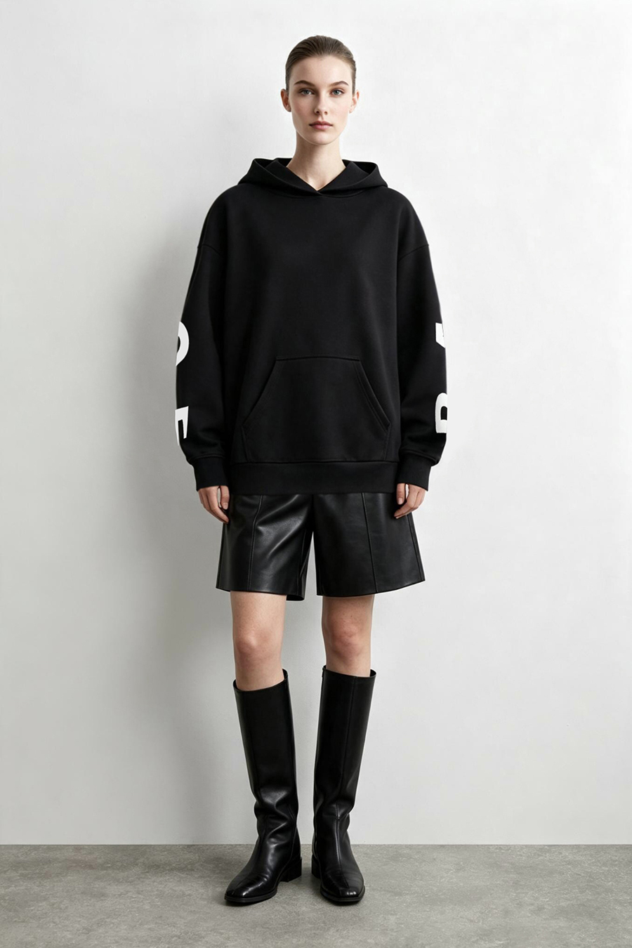 Letter Print Hoodie|AMII