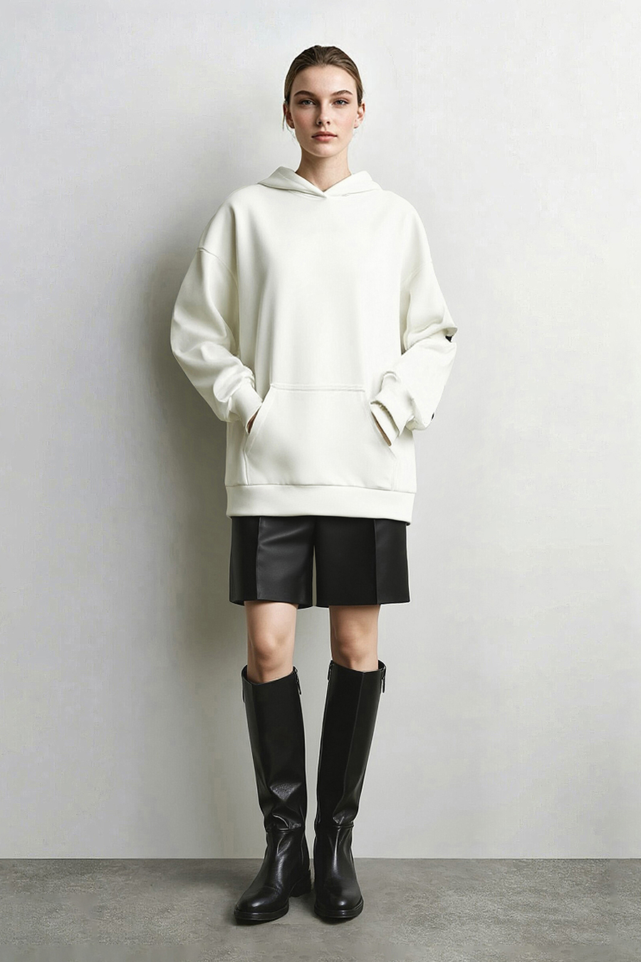 Letter Print Hoodie|AMII