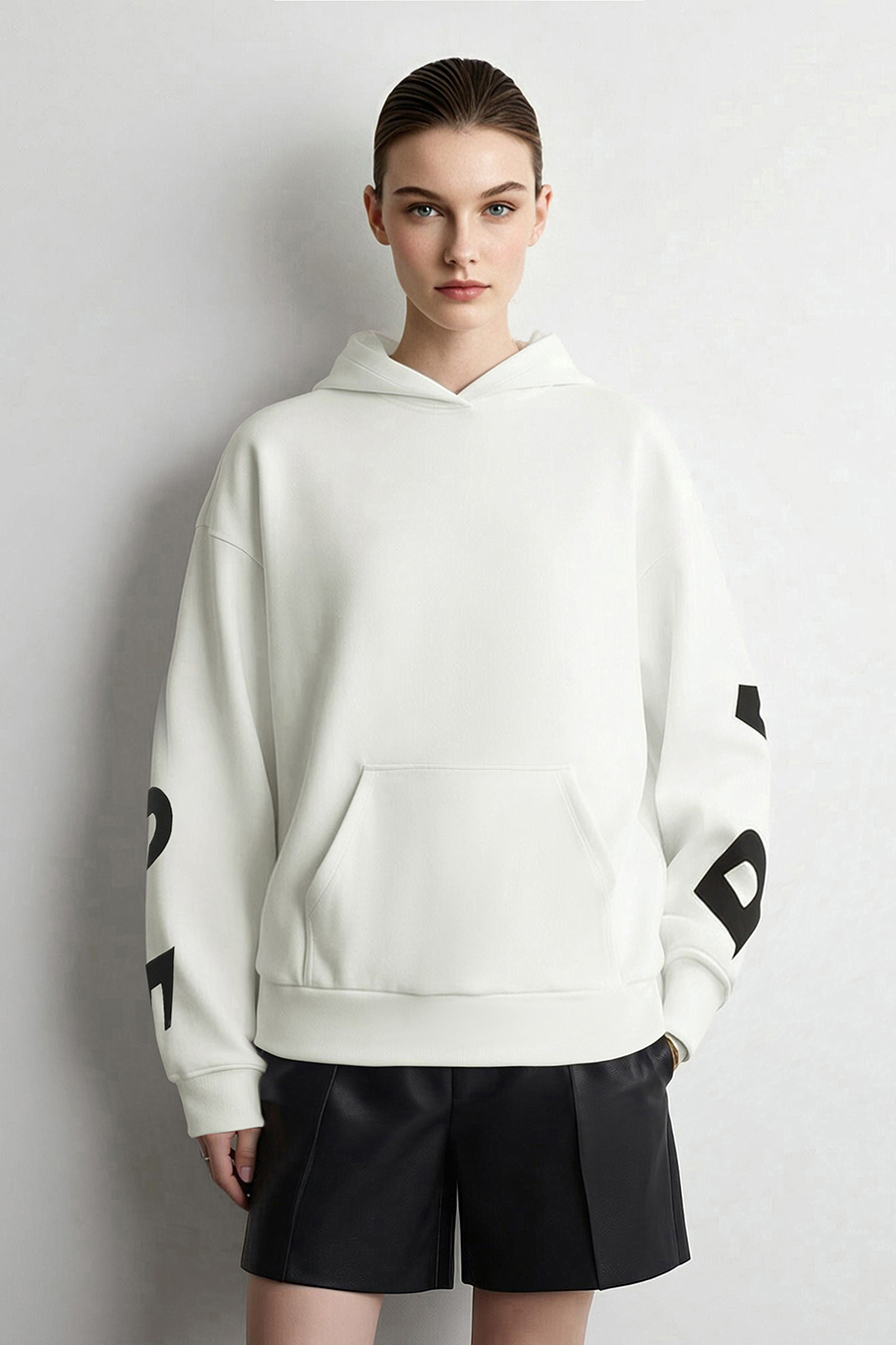 Letter Print Hoodie|AMII