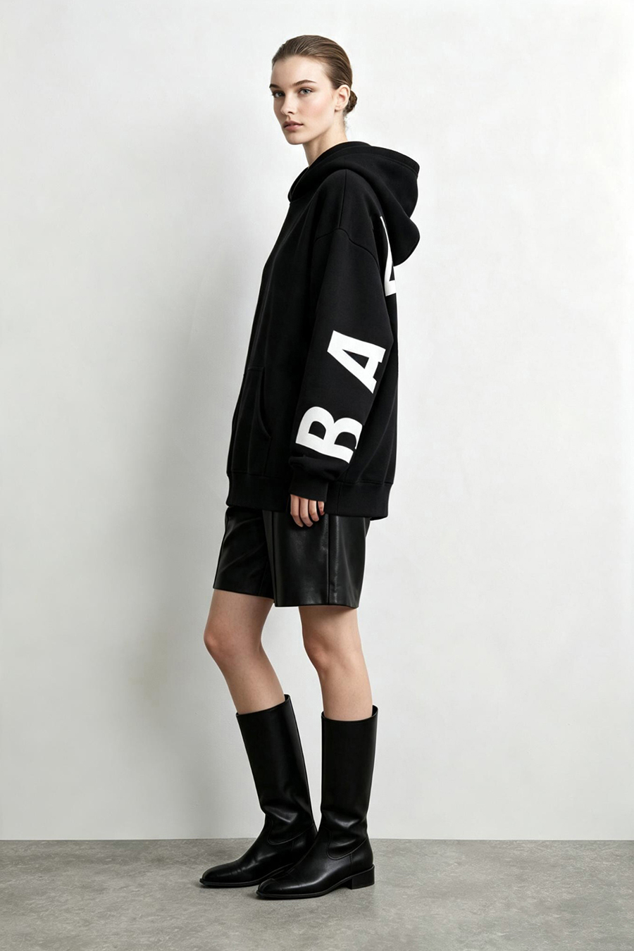 Letter Print Hoodie|AMII