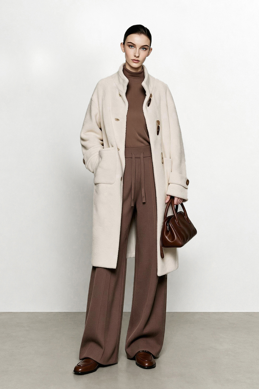 Drawstring Knit Casual Pants|AMII